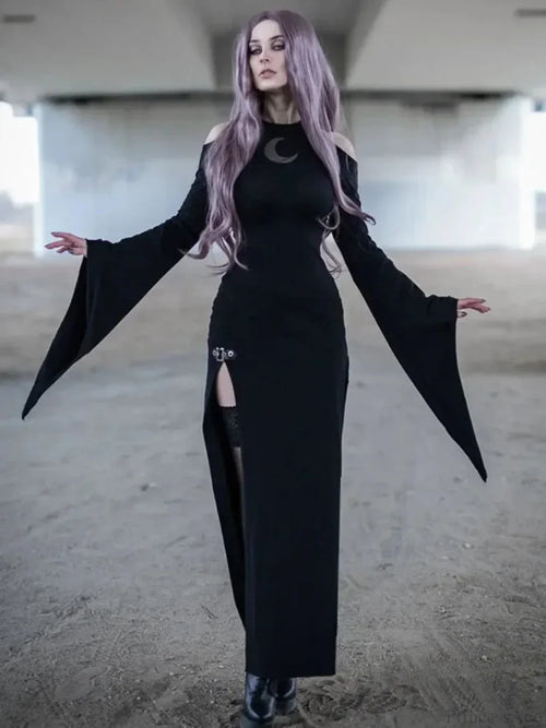 Trumpet Sleeve Lunar Maxi Dress
